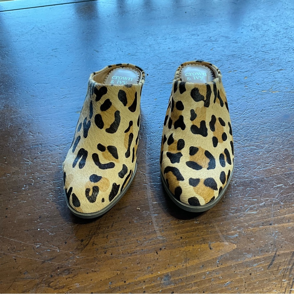 Crown And Ivy Size 7 Leopard Print Slides - image 4